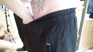 big beautiful woman hot gets a mouthful of cum after a oral with a deepthroat two