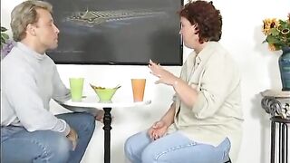 mother I'd like to fuck sucks dick then gets banged to a throat jizz flow