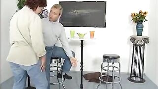 mother I'd like to fuck sucks dick then gets banged to a throat jizz flow