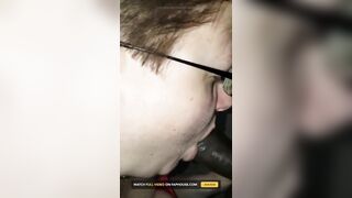 SSBBW Sucking Cream of BBC Nata4sex Hard Knob