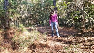 One time Upon A Forest Pee (4K Public Trail Pissing)