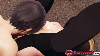 Raven Manga CG Animation - Moist Cunt Licking, Stairs Fingering, Sex toy Squirt in Uncensored Comics