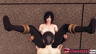 Raven Manga CG Animation - Moist Cunt Licking, Stairs Fingering, Sex toy Squirt in Uncensored Comics
