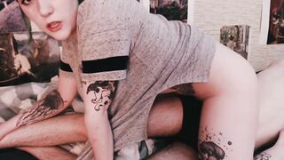 My boyfriend was also tired to bang me so I rubbed on his body to cum