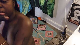 Shy oral sex on camera
