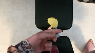 One guy bukkake for an Android eighteen hentai figurine
