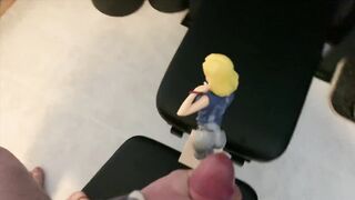 One guy bukkake for an Android eighteen hentai figurine