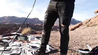 Breasty College Girlfriend gets Anal Plug Screwing Outdoors POV - Molly Pills