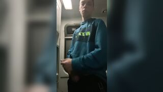 I'm stroking in the teach biffy, they nearly caught me, a tot of cum