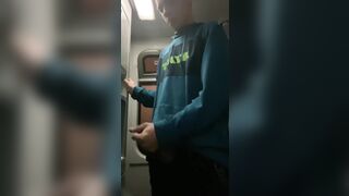 I'm stroking in the teach biffy, they nearly caught me, a tot of cum