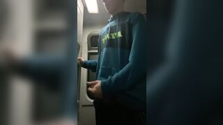 I'm stroking in the teach biffy, they nearly caught me, a tot of cum