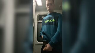 I'm stroking in the teach biffy, they nearly caught me, a tot of cum