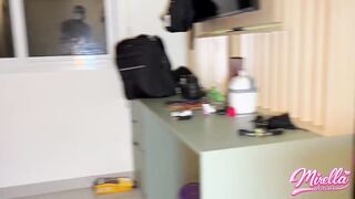 We challenged the bitch to put 2 rods in her cunt, this babe preferred one in her booty and the other in her constricted cunt.