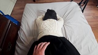 Cum in me! Small Beauty implores for creampie from Large knob!!