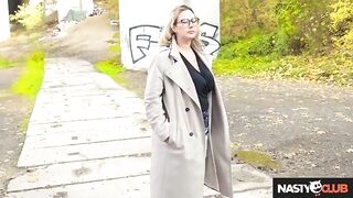 NastyClub - Curvy Golden-haired mother I'd like to fuck Teacher Kathy Unfathomable Meets her Former Alumni Outdoors