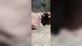 In Her Cunt Goes the Large Ebony Penis