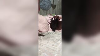 In Her Cunt Goes the Large Ebony Penis