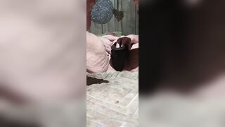 In Her Cunt Goes the Large Ebony Penis