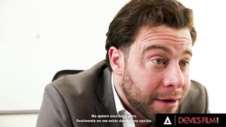 DEVILS FILM - Office Chick Jesse Pony Gets Her Marvelous Butt Plumbed And Face Overspread In Cum By Her Boss