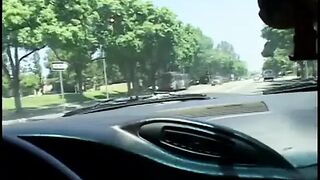Sexy slim sweetheart gets her throat filled with rod and cum in the sun