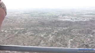 3 Gals in Bikinis on a Mountain Top Get Exposed and Play with Every Other