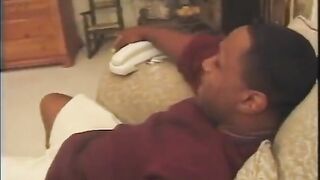 One ebony gal for 2 bored chaps with stiffy jocks