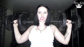 Meaty shoulders muscles worship! Sport motivation for pathetic loser like u !