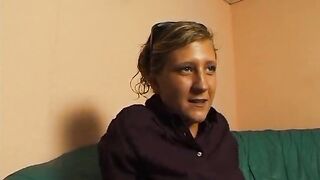 Tiny titted golden-haired rubs and fingers her vagina at the casting