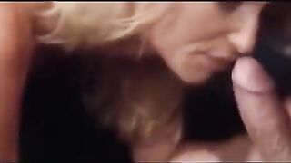 Blond bitch unfathomable mouths 2 jocks then gets double permeated