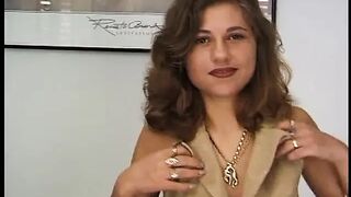 Brunette hair angel dancing and teasing on the livecam