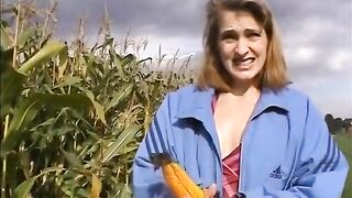 Naughty brunette hair loves masturbating outdoors