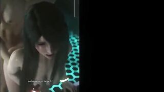 CG Tiff Got three Dongs and Creampies in the Washroom