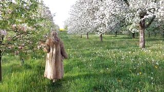 Aged Woman Is Walking Around Outside in a Watch-throughout Bodysuit!