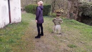 Older Blond Wife Enjoys Sex After Walk