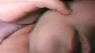big beautiful woman GROANING Close-up