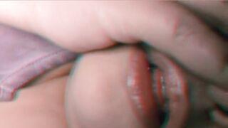 big beautiful woman GROANING Close-up