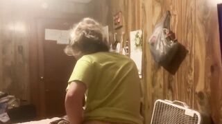 Blond College Cutie Rides Penis Reverse Cowgirl