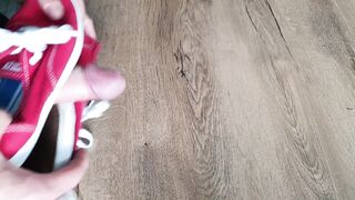 Cum on her red Keds