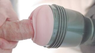 I screw unfathomable my Fleshlight and i let my throbbing large ramrod cum inside climax
