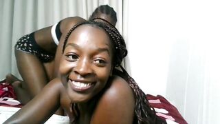 Black Afro Lesbo hard fisting by her bestfriend