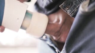 Robot Sex Machine. Robotic Fleshlight. Hunk dildo oral machine slow mo