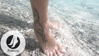 Playfull feet underwater