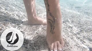 Playfull feet underwater