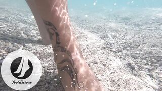 Playfull feet underwater