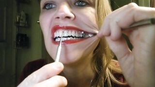 Throat Voyage & Self Dentistry - teeth scraping, tools, uvula investigation