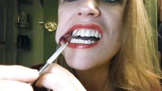 Throat Voyage & Self Dentistry - teeth scraping, tools, uvula investigation
