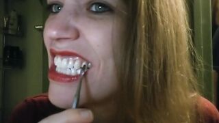 Throat Voyage & Self Dentistry - teeth scraping, tools, uvula investigation