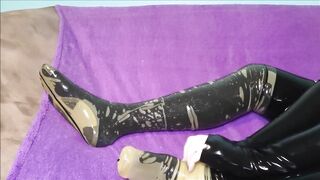 Putting on and wearing multiple layers of Latex