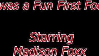Lustful Golden-haired Madison Foxx's 1st Footjob!