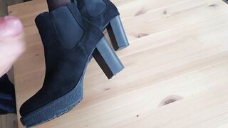 Cum on her ankle boots